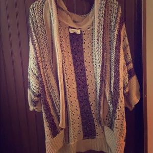 Brown and purple sweater